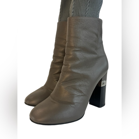 CHANEL   Interlocking CC Logo Sock Boots - Picture 9 of 11
